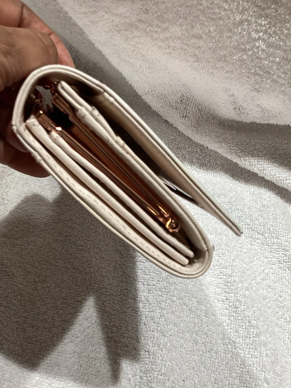 Ted Baker Rose-Print Floral Wallet with Rose Gold Clasp Like New